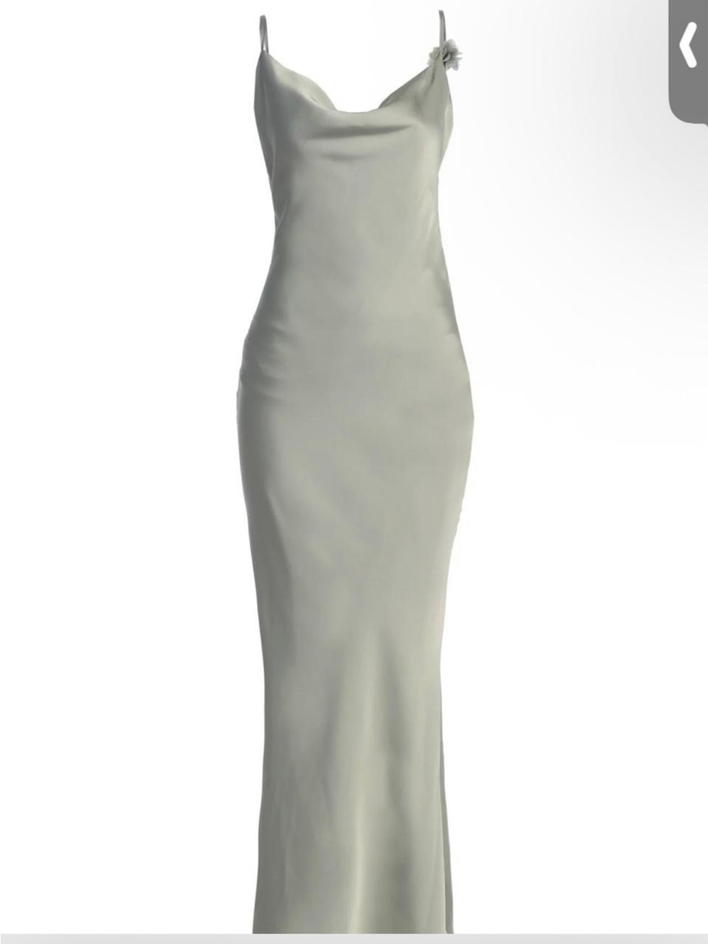 JLUXLABEL Satin Slip Maxi Dress in Sage Green